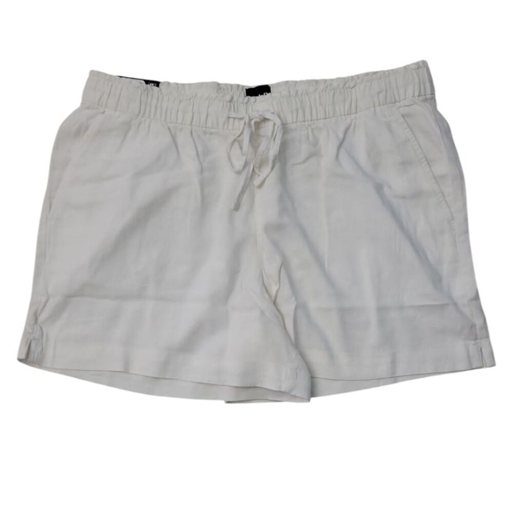 Gap Women's 4" Inseam Soft Linen Pull On Style Short - White